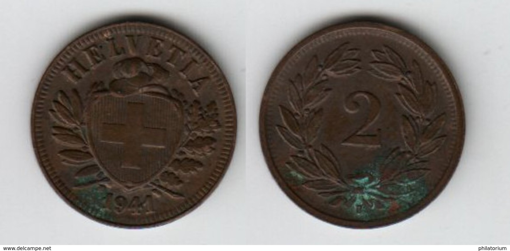 Suisse 2 Rappen  1941  Bronze ; Switzerland - Autres & Non Classés