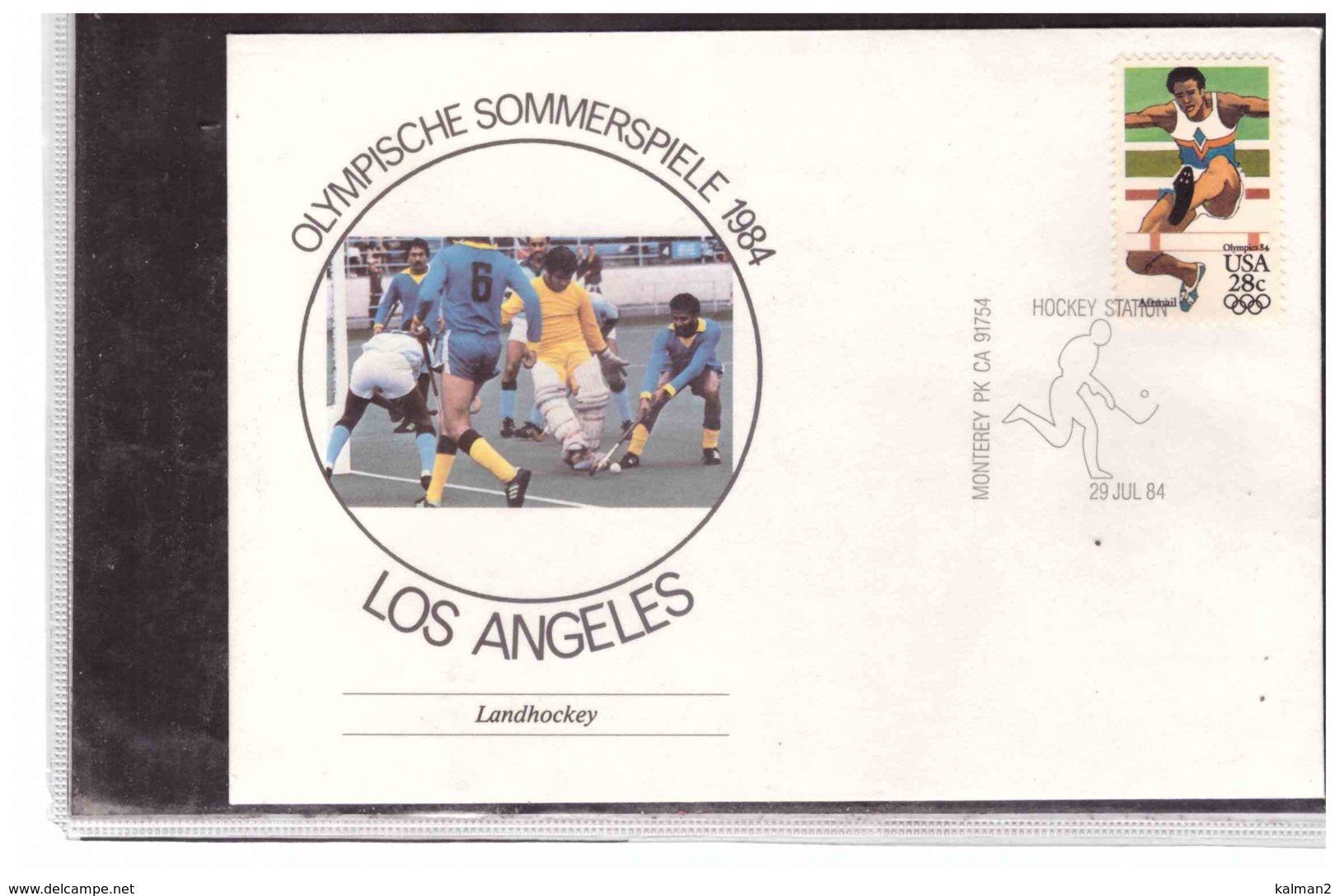 TEM5248  -  MONTEREY  29.7.1984   /    OLIMPIADI LOS ANGELES 1984 - Hockey (su Erba)