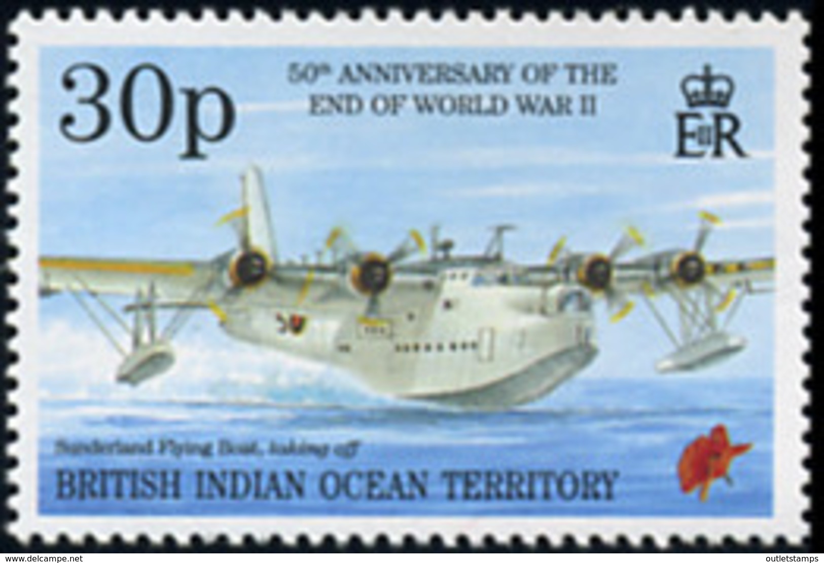 Ref. 599713 * NEW *  - BRITISH INDIAN OCEAN TERRITORY . 1995. 50th ANNIVERSARY OF THE END OF THE SECOND WORLD WAR. 50 AN - British Indian Ocean Territory (BIOT)