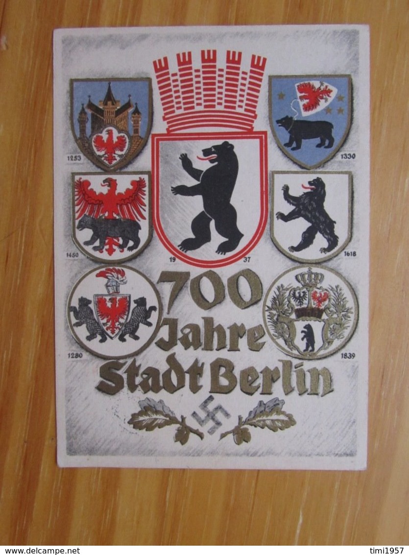 Sonder AK 700 Jahre Stadt Berlin Mit SST Berlin Fahrendes Postamt 1937 - Guerre 1939-45