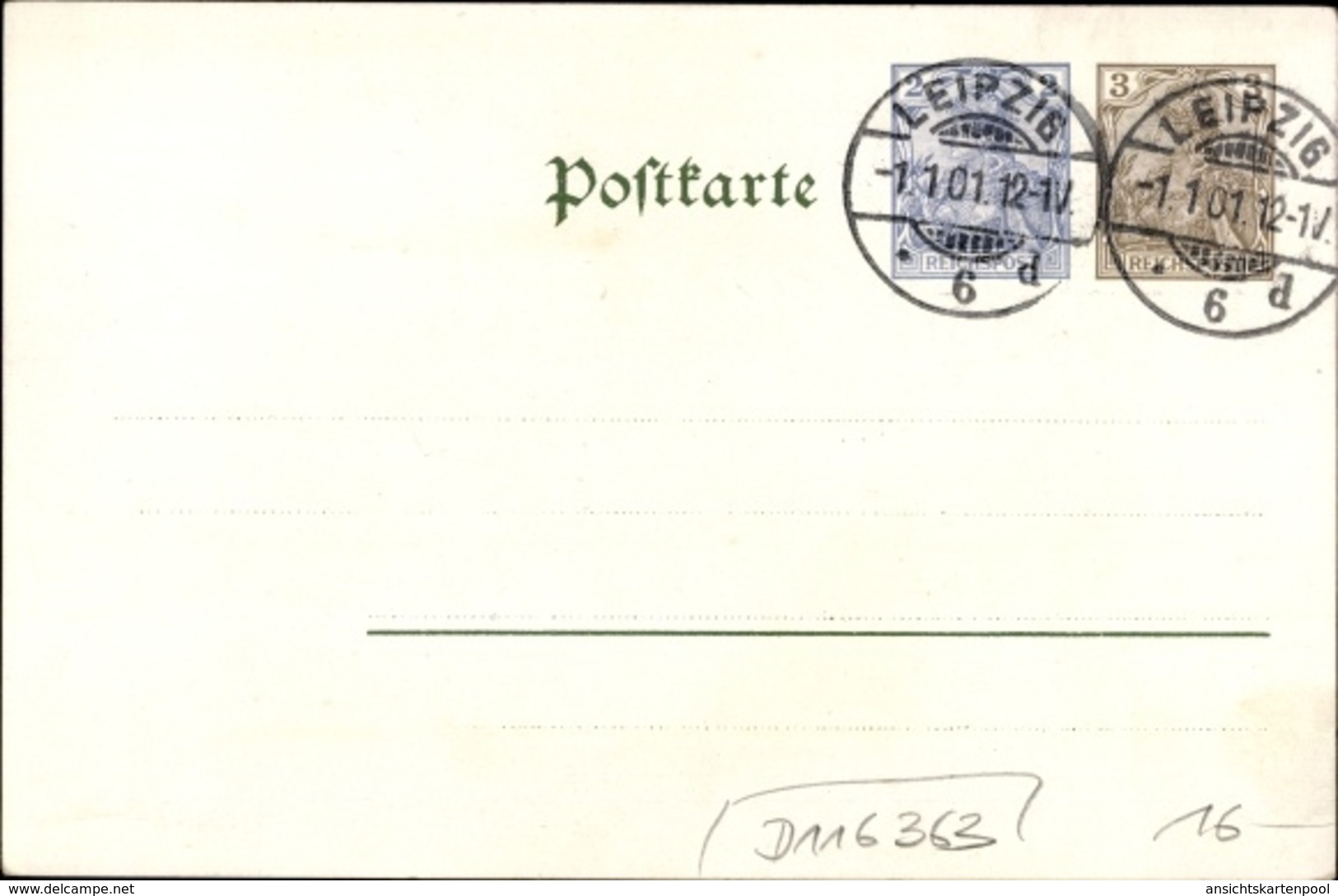 Entier Postal Cp Prosit Neujahr, Jahreszahl 1901, Engel Bläst In Die Trompete - Neujahr