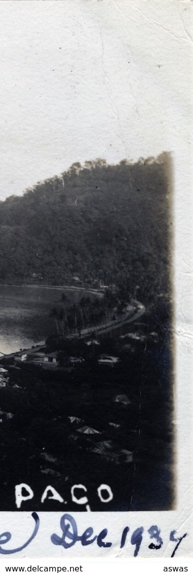 EARLY RPPC: INLET TO PAGO PAGO, AMERICAN SAMOA, NAVAL BASE 1937 - Samoa Americana