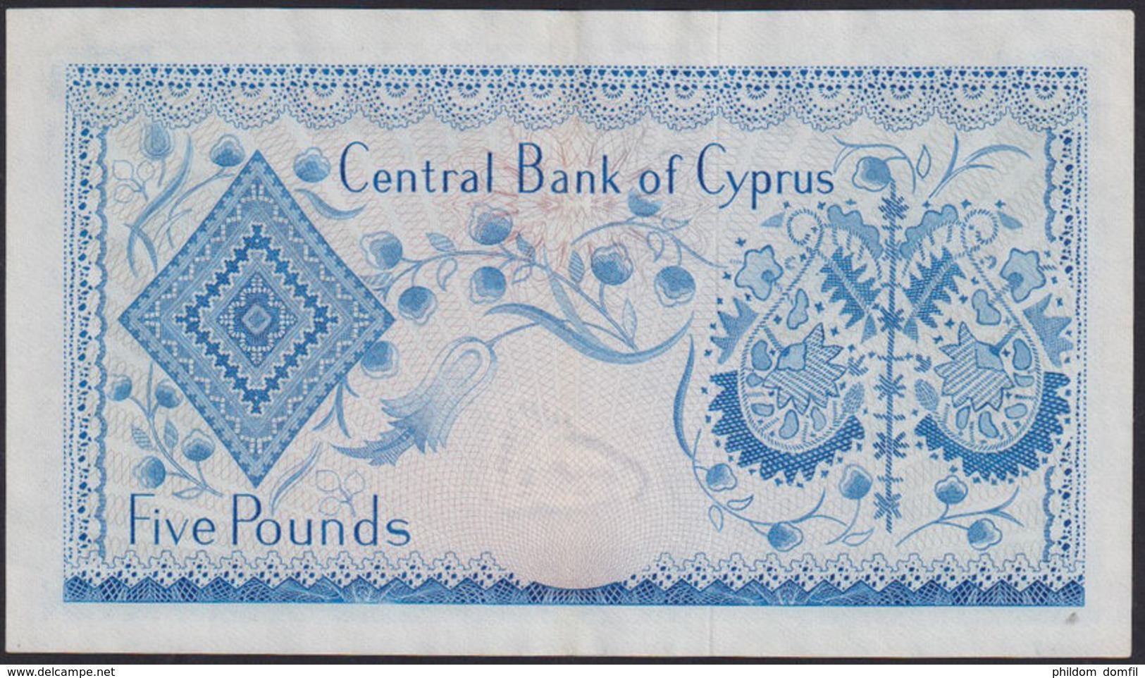 Ref. 765-1187 - BIN CYPRUS . 1969. 1969 CYPRUS CHIPRE 5 POUNDS	. 1969 CYPRUS CHIPRE 5 POUNDS - Chipre