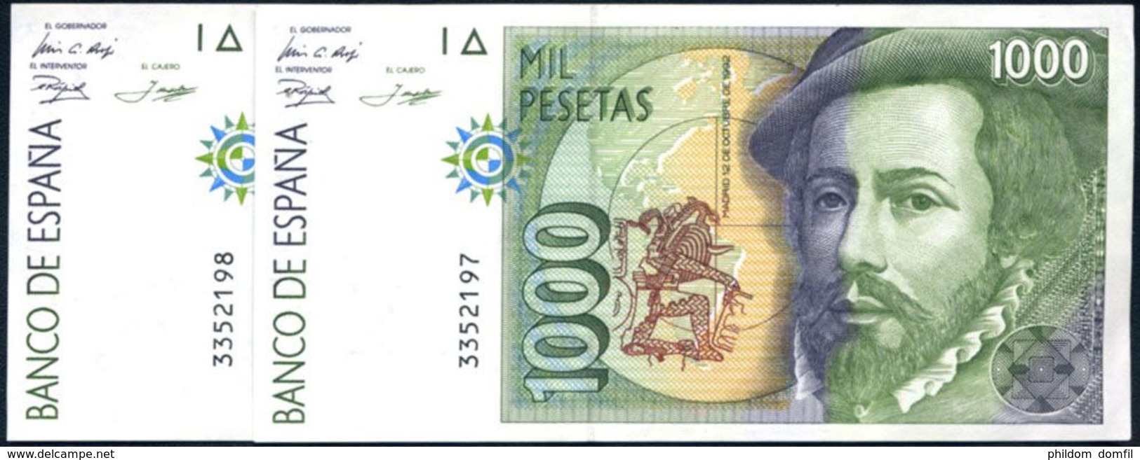 Ref. 168-270 - BIN SPAIN . 1992. 1000 Pesetas Spanish State 12th October 1992. 1000 Pesetas Estado Espa�ol 12 De Octubre - [ 4] 1975-… : Juan Carlos I