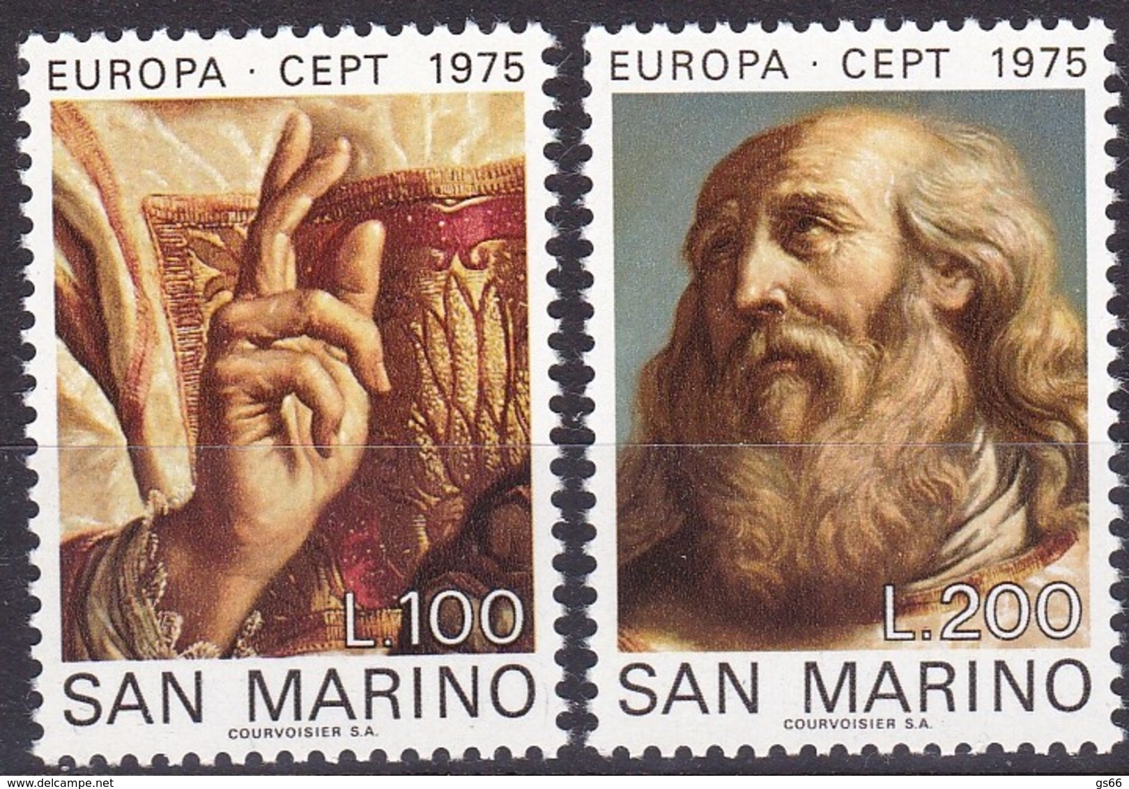 San Marino, 1975, 1088/89,  MNH **,   Europa: Gemälde. - Ungebraucht