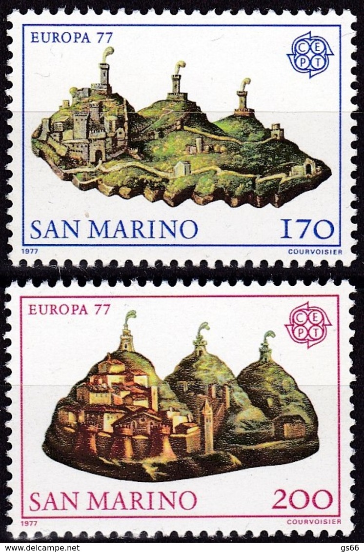 San Marino, 1977, 1131/32,  MNH **,  Europa: Landschaften. - Ungebraucht