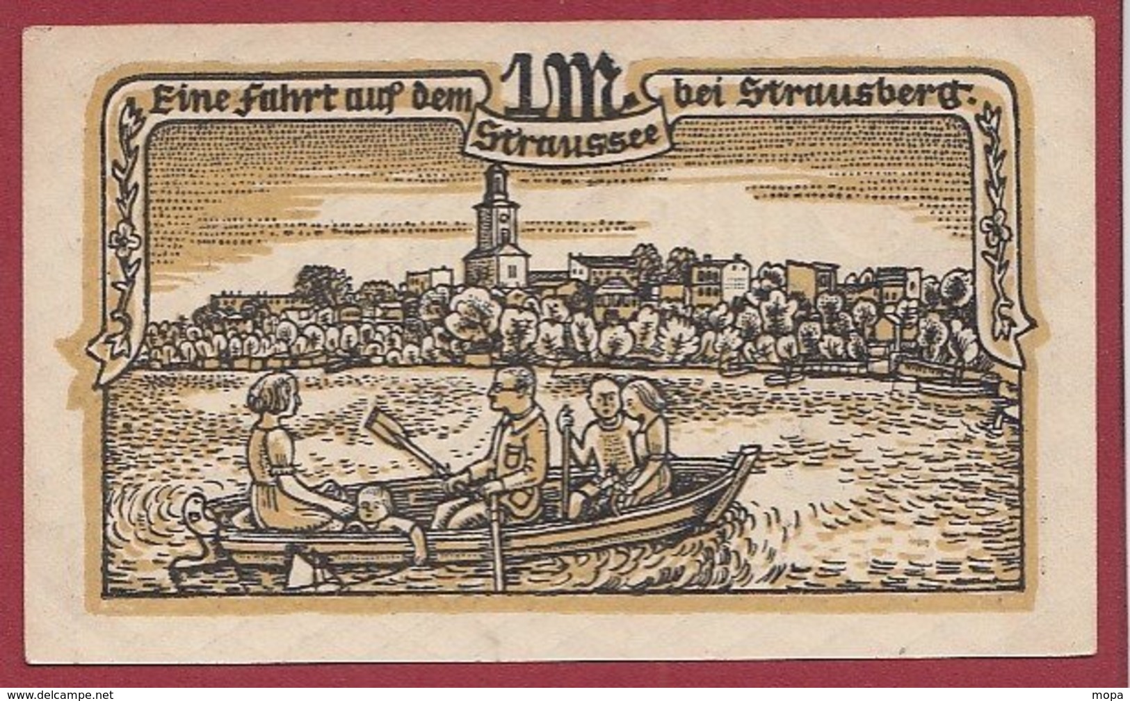 Allemagne 1 Notgeld 1 Mark Stadt Strausberg  (RARE) Dans L 'état Lot N °5001 - Collections