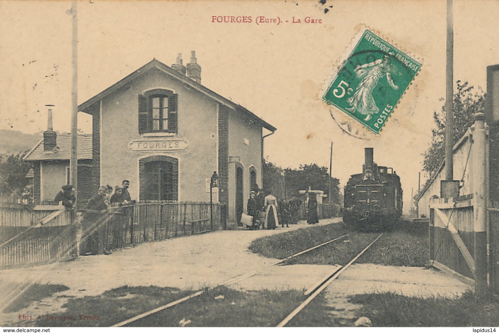 A P 276- C P A -   FOURGES  (27)   LA GARE - Fourges