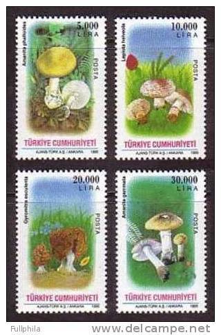 1995 TURKEY MUSHROOMS MNH ** - Unused Stamps