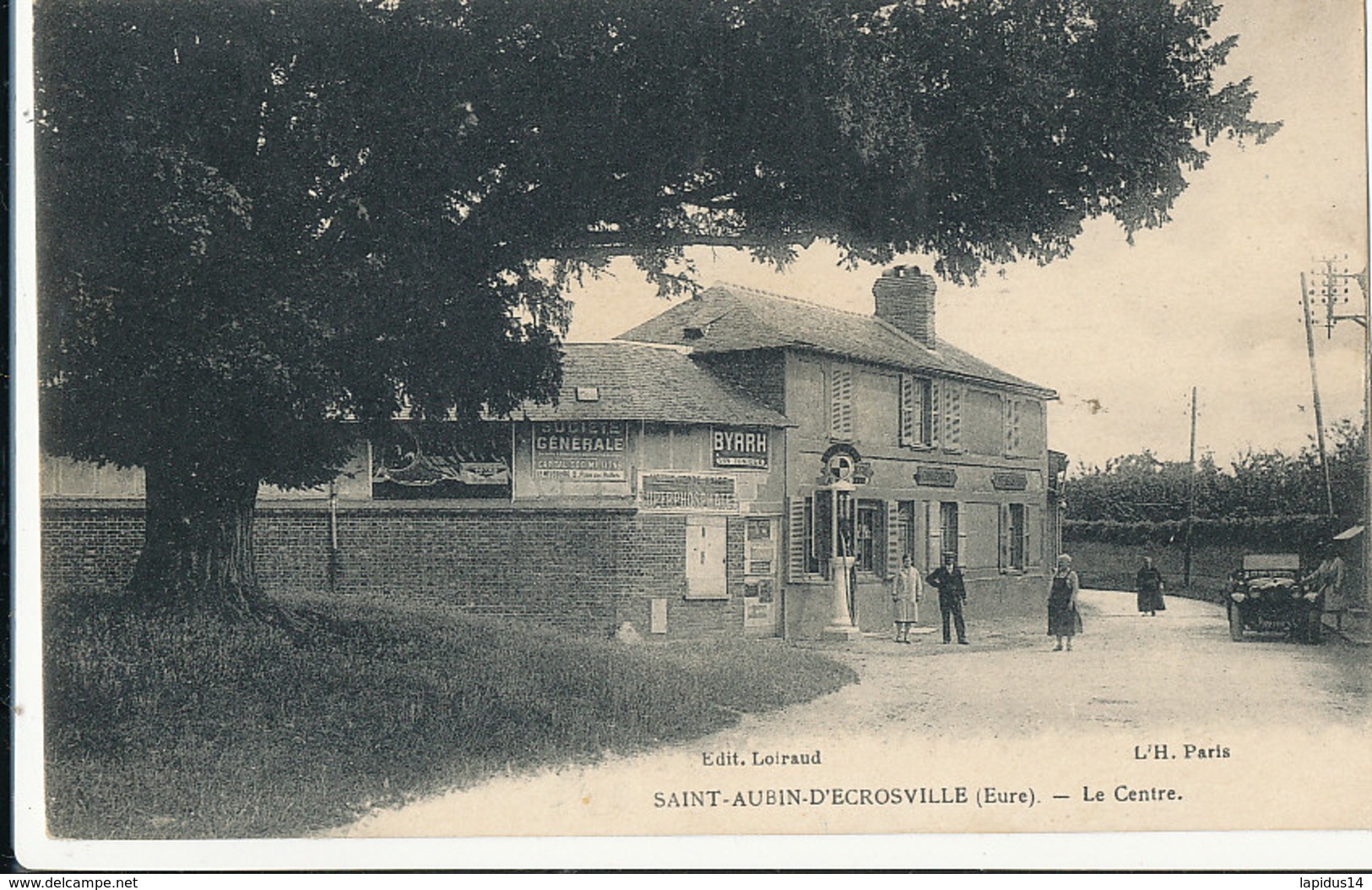 A P 282- C P A -   ST AUBIN- D'ECROSVILLE    (27)   LLE CENTRE - Saint-Aubin-d'Ecrosville