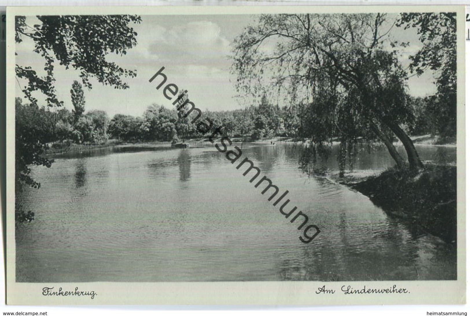 Finkenkrug - Am Lindenweiher - Verlag J. Goldiner Berlin 40er Jahre - Falkensee