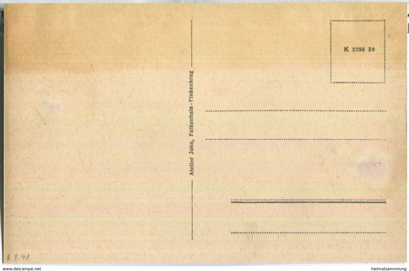 Am Alten Finkenkrug - Holzsammler - Verlag Atelier John Falkenhain 40er Jahre - Falkensee