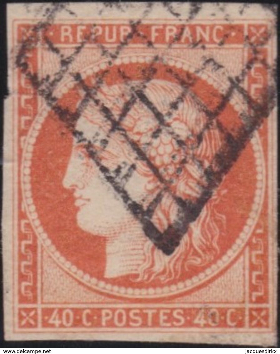 France         .    Yvert       .        5    (2 Scans)       .       Oblitéré - 1849-1850 Cérès