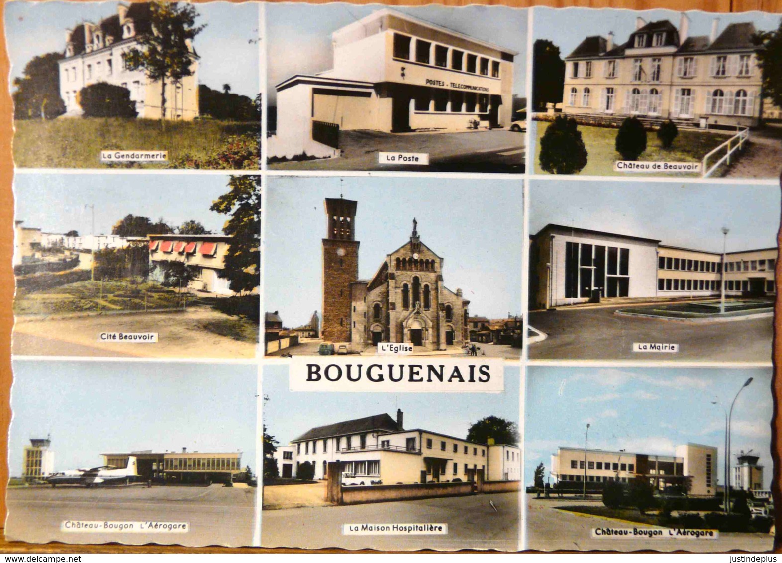 BOUGUENAIS MULTIVUES GENDARMERIE POSTE CHATEAU ET CITE BEAUVOIR EGLISE MAIRIE CHATEAU BOUGON - Bouguenais