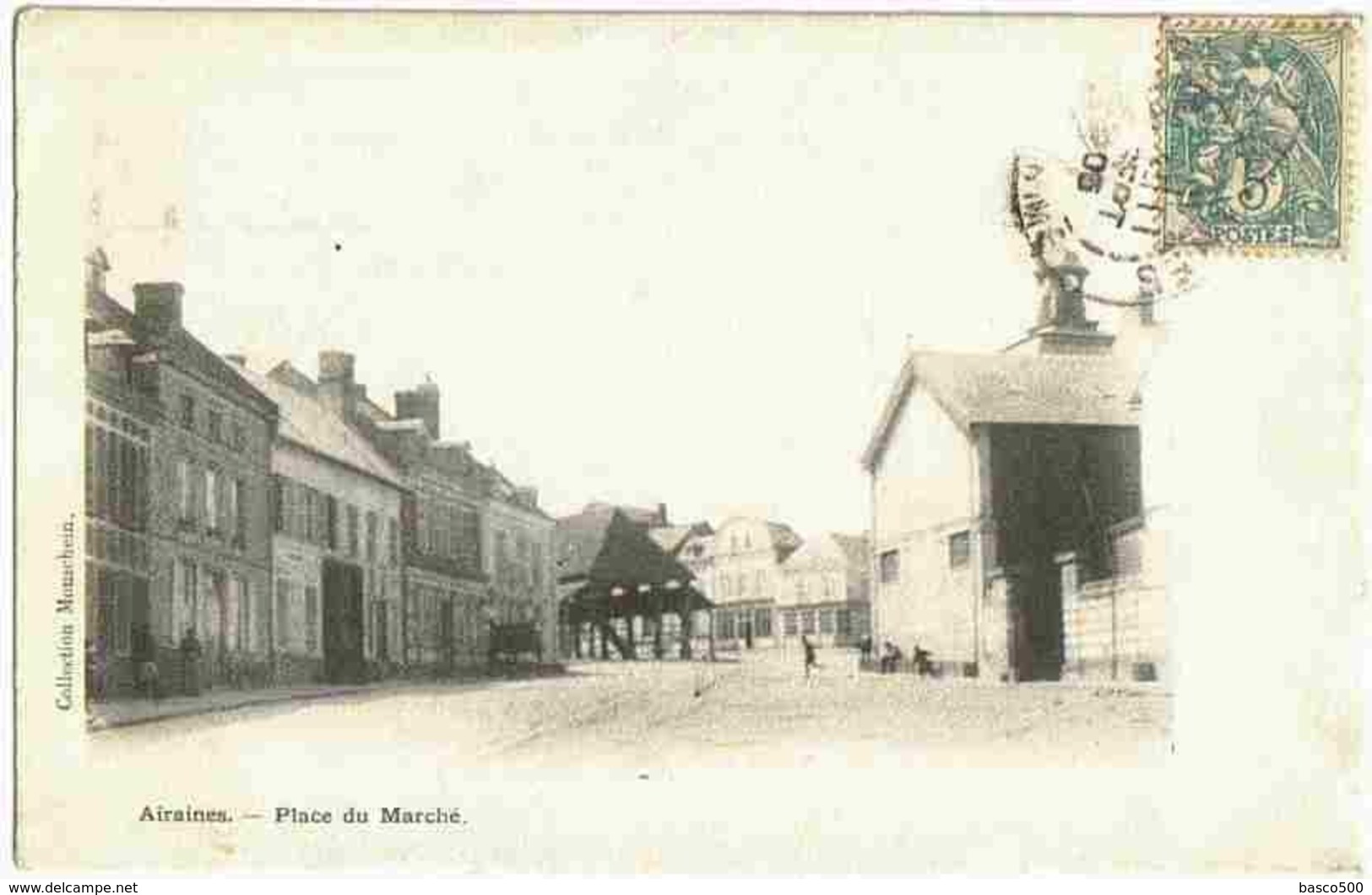 1905 AIRAINES  - Vue Peu Courante De La Place Du Marché - Other & Unclassified