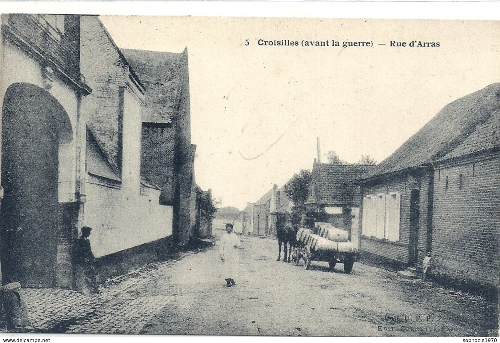 2020 - PAS DE CALAIS - 62 - CROISILLES - Avant Guerre 14 - Rue D'Arras - Croisilles