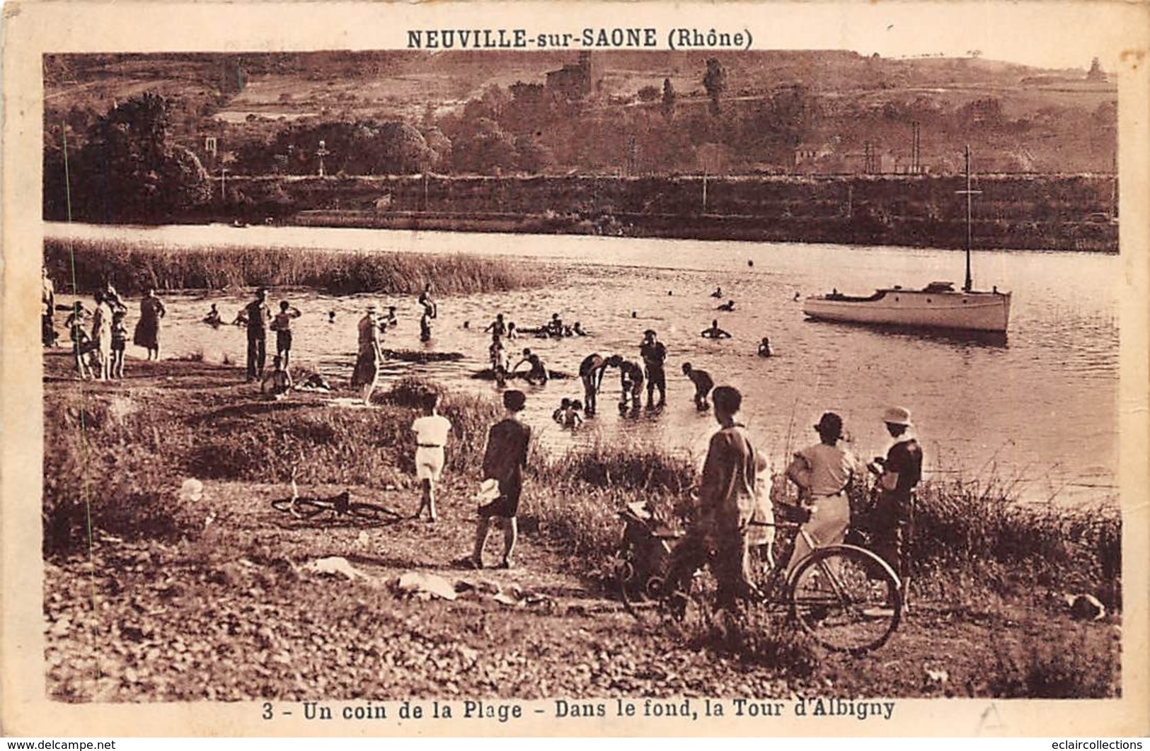 Neuville Sur Saône          69       Un Coin De La Plage        ( Voir Scan) - Neuville Sur Saone