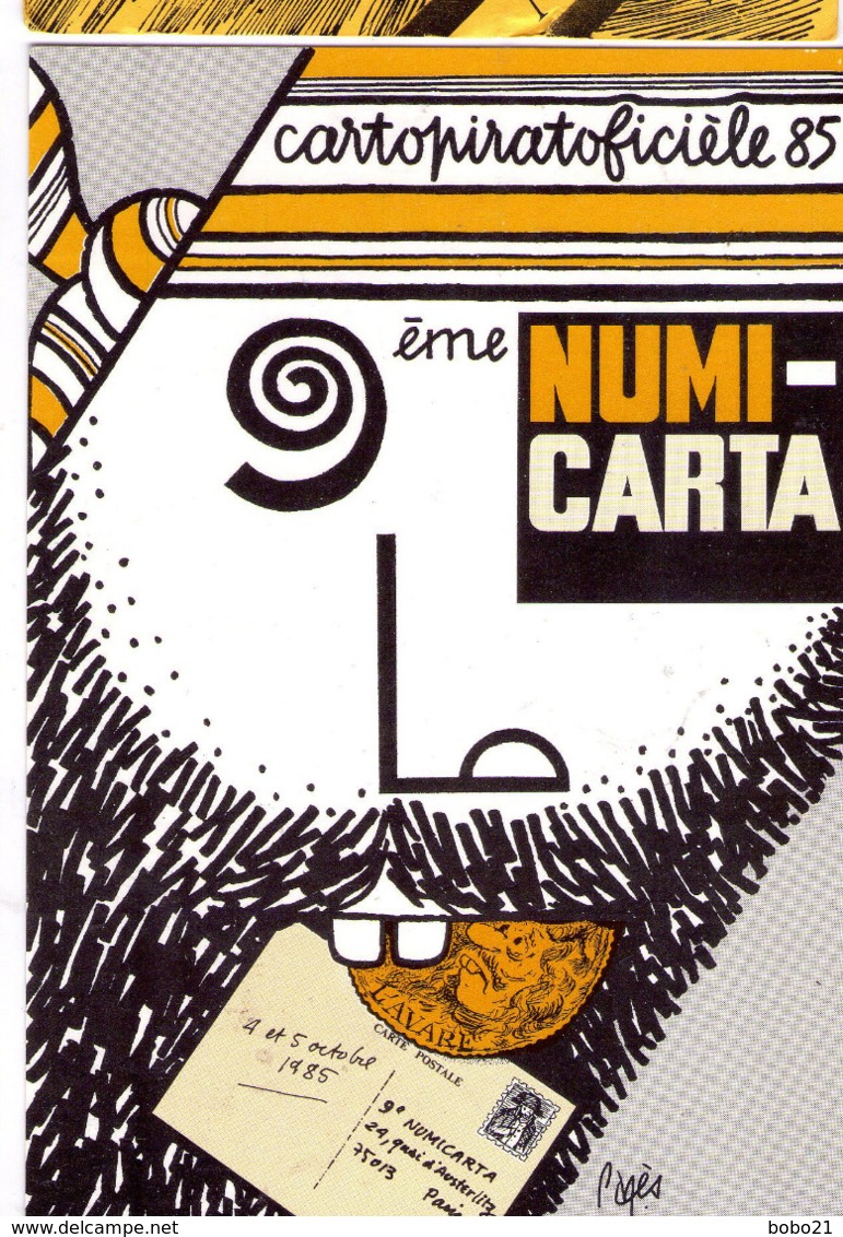 5738 - 9e Numicarta ( 1985 ) - Cp Numérotée : 000802 - Illustration De Pagès - ( Cartopiratoficiele ) - - Pages