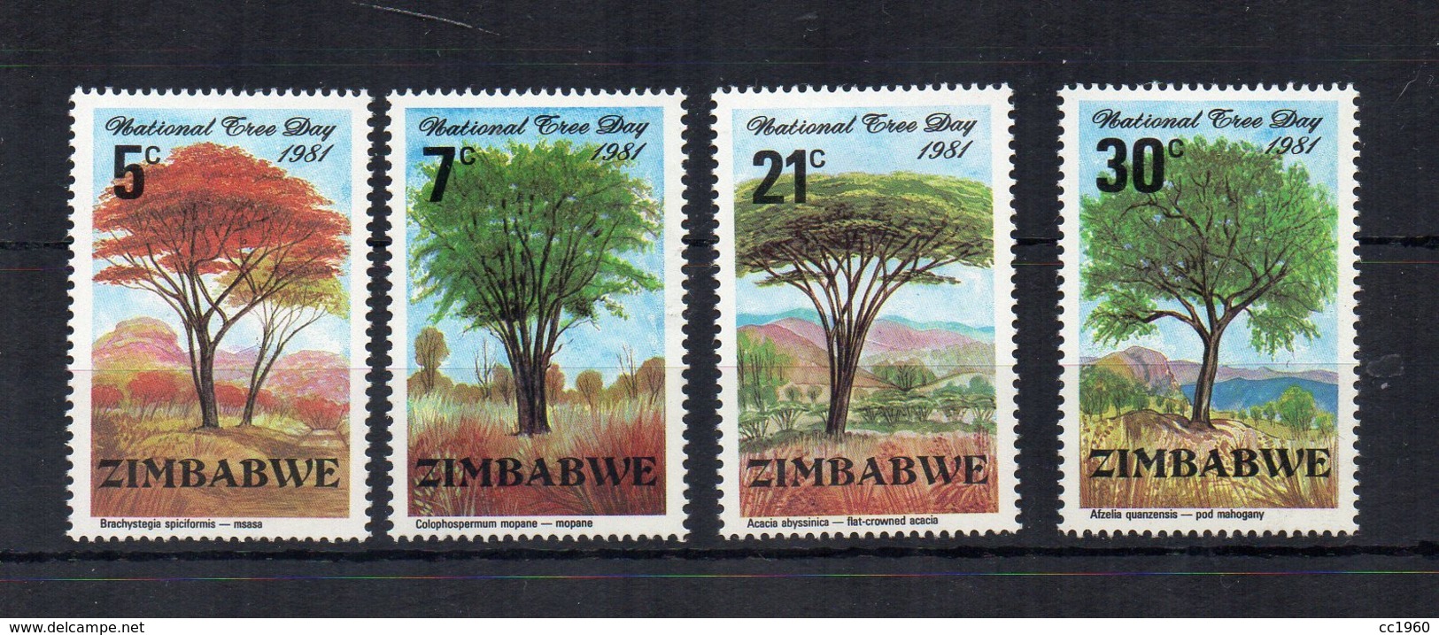 ZIMBABWE - 1981- Giornata Degli Alberi Nazionali - 4 Valori - Nuovi - Linguellati * - (FDC17921) - Zimbabwe (1980-...)