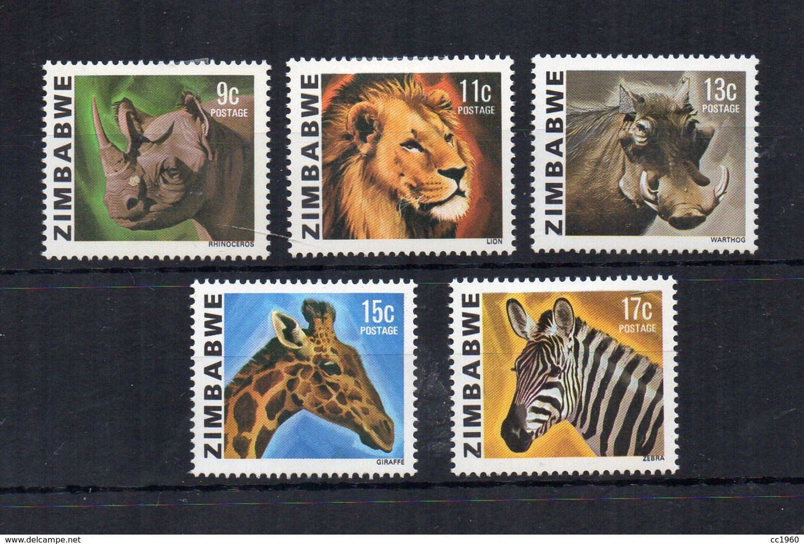 ZIMBABWE - 1980 - Animali Della Savana - 5 Valori - Nuovi - Linguellati * - (FDC17923) - Zimbabwe (1980-...)