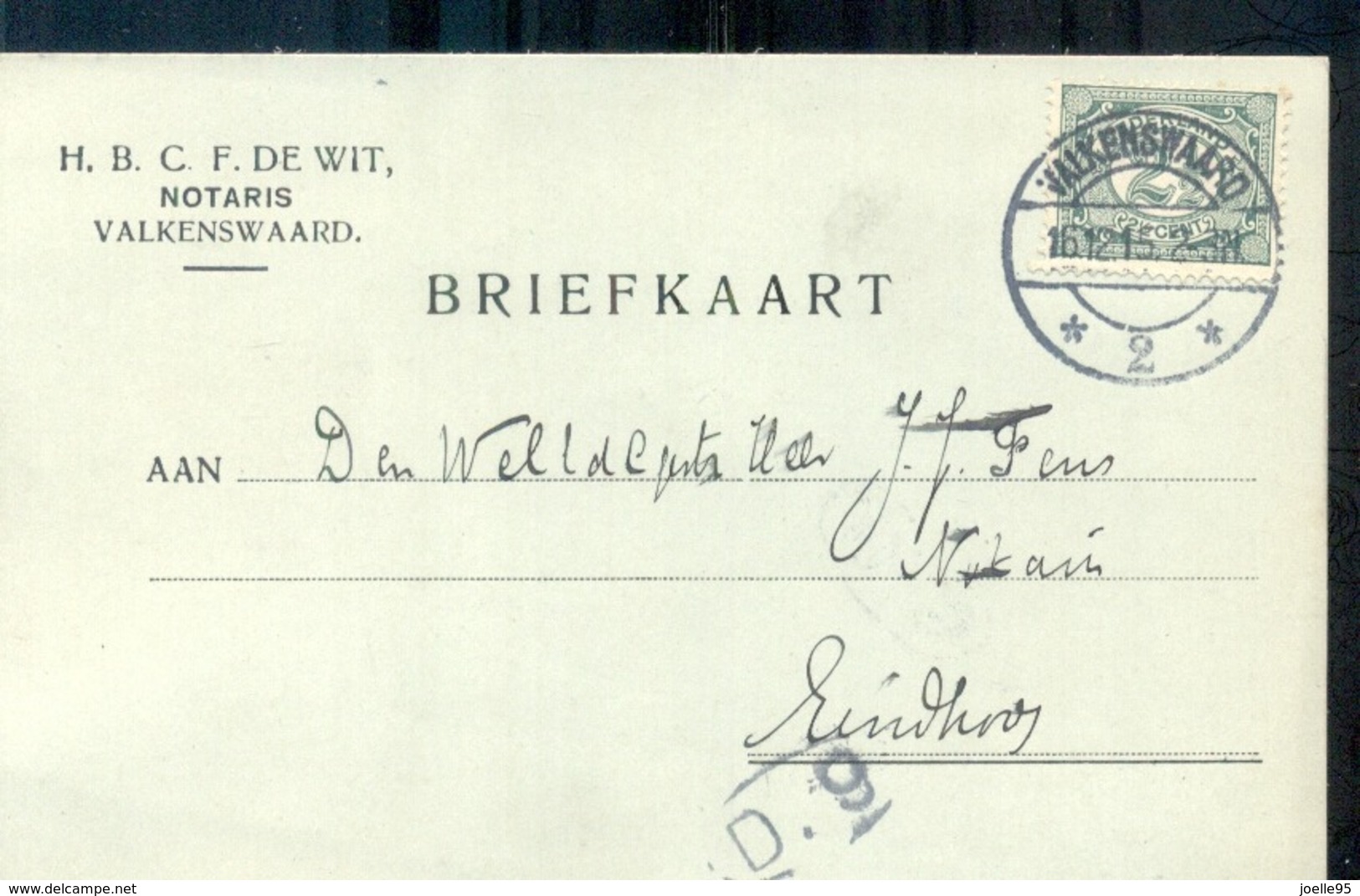 Valkenswaard - Notaris De Wit - 1915 - Briefe U. Dokumente
