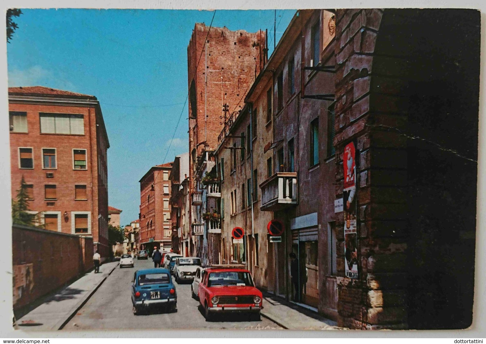 ROVIGO - Porta Sant'Agostino E Vecchie Mura - Auto, Cars, Fiat 850, Fiat 124, Alfa Romeo Giulietta, Fiat 500 - Vg V2 - Rovigo