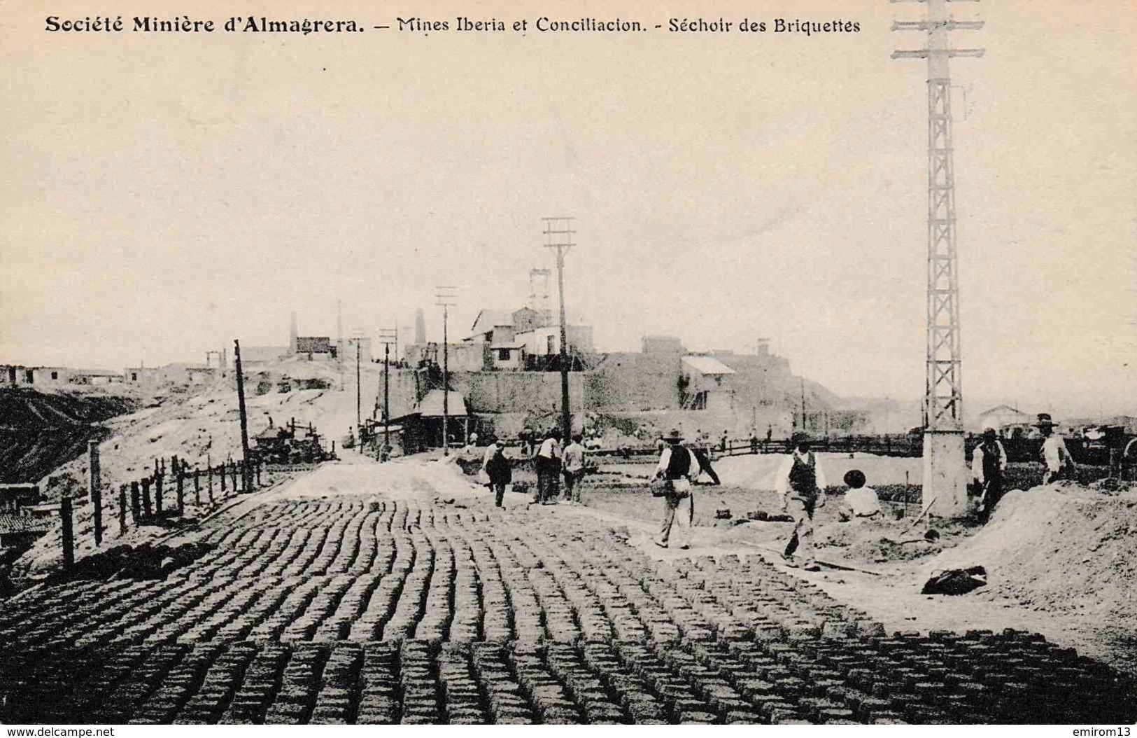 Société Minière D’Almagrera Mines IBERIA Et Conciliacion Séchoir Des Briquettes RARE - Almería