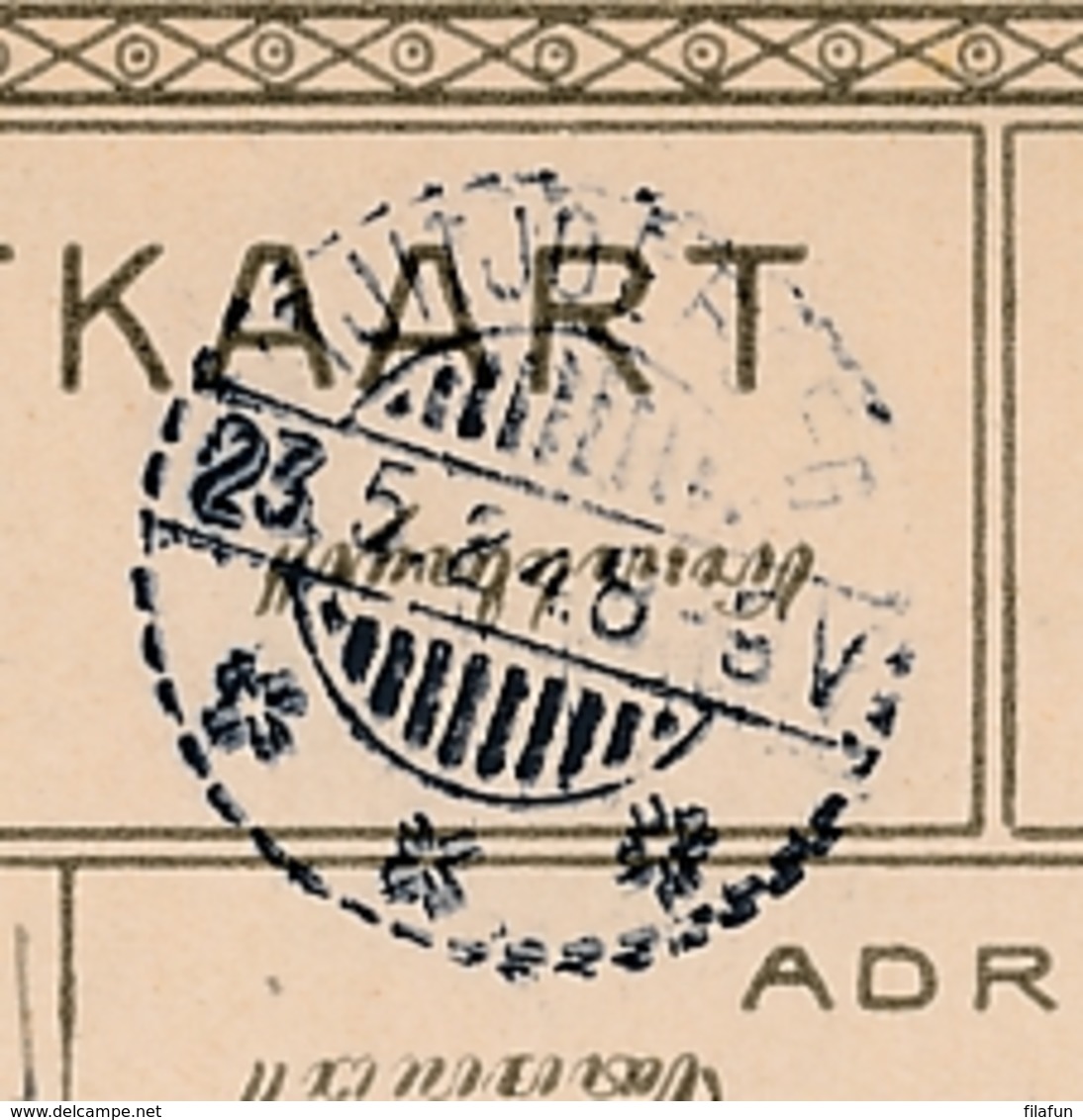 Nederlands Indië - 1924 - 12,5 Cent Opdruk Op 17,5 Cent Wilhelmina Op Ansicht Van LB TJITJOEROEG Naar Constantinopel - Nederlands-Indië