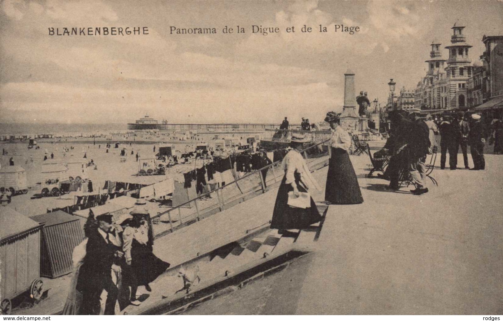 BELGIQUE , Cpa BLANKENBERGHE , Panorama De La Digue Et De La Plage (11286) - Blankenberge