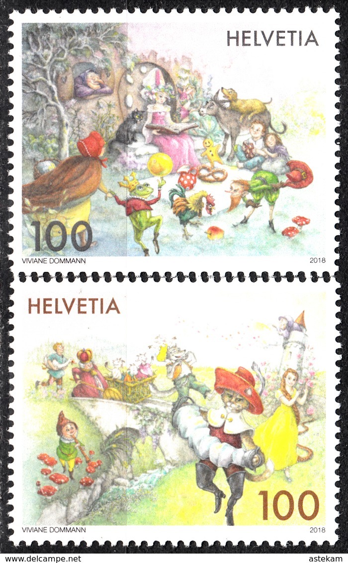 SWITZERLAND 2018, FAIRY TALES, COMPLETE, MNH SET In GOOD QUALITY, *** - Ongebruikt