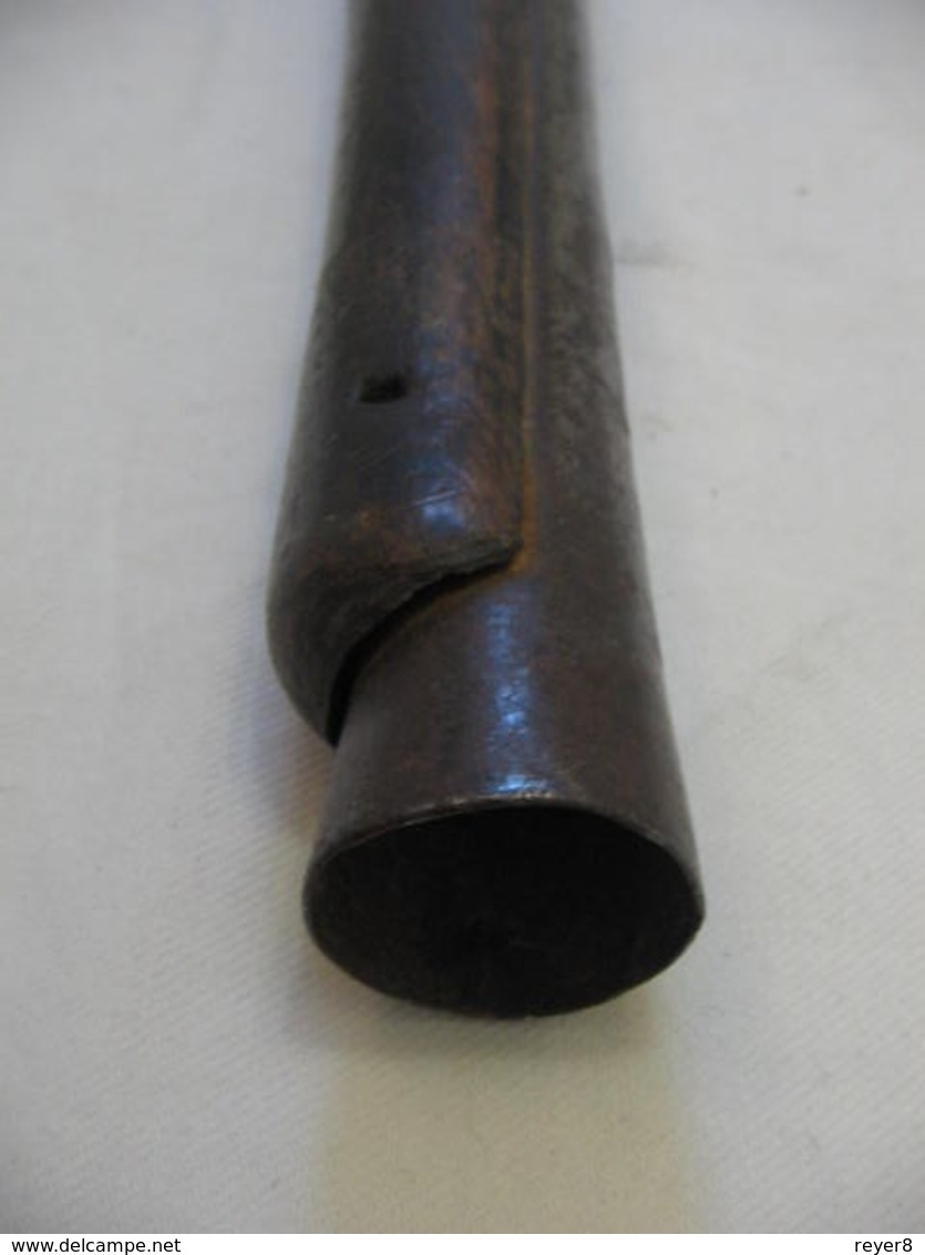 ancien PISTOLET silex canon Tromblon XVIII  ,poudre noire