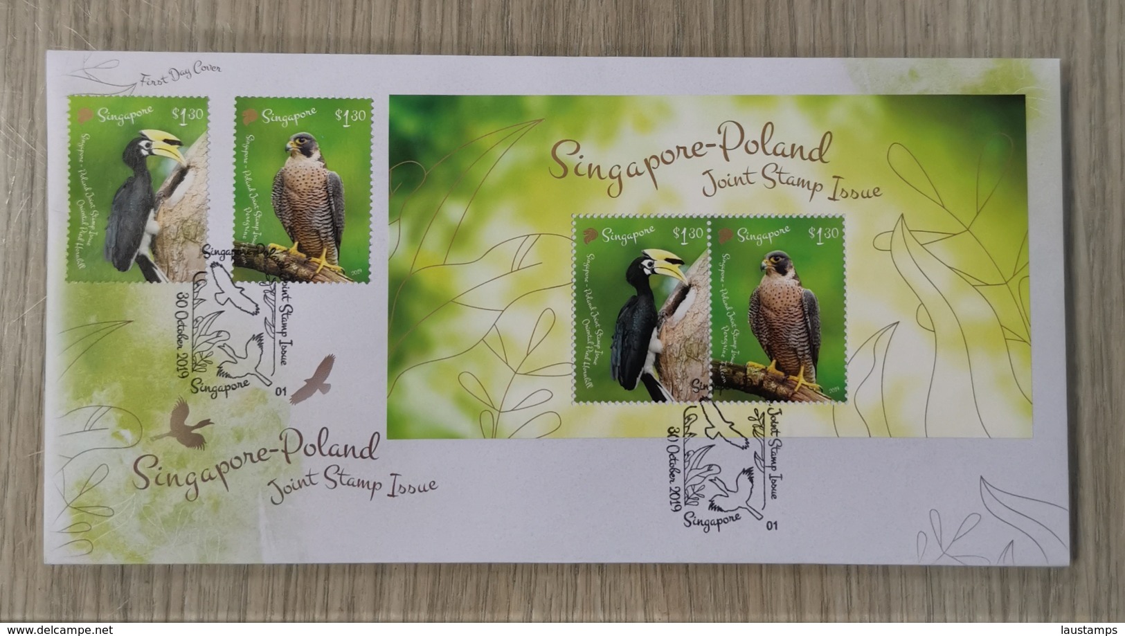 Singapore 2019 Joint Issue With Poland, Birds, Stamps+ S/S FDC - Otros & Sin Clasificación