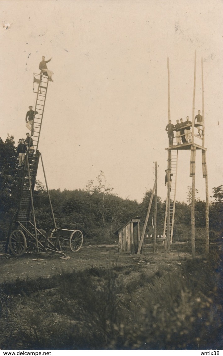 N75 - 38 - GRENOBLE - Isère - Carte Photo - Militaria - Construction Des Tours D'observation - Echelles - Grenoble