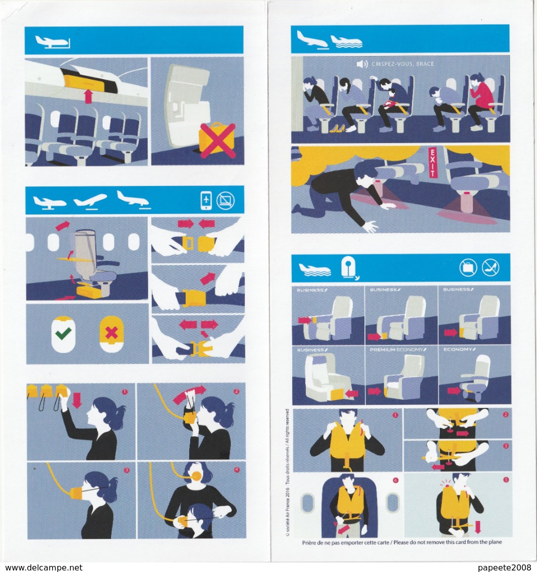 Air France/ Boeing 777 200 - 09/2017 - Consignes De Sécurité / Safety Card - Sicherheitsinfos