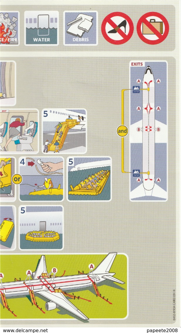 Delta Airline / B 757-200 (OW) - 09-2014 / Consignes De Sécurité / Safety Card (grand Format) - Sicherheitsinfos