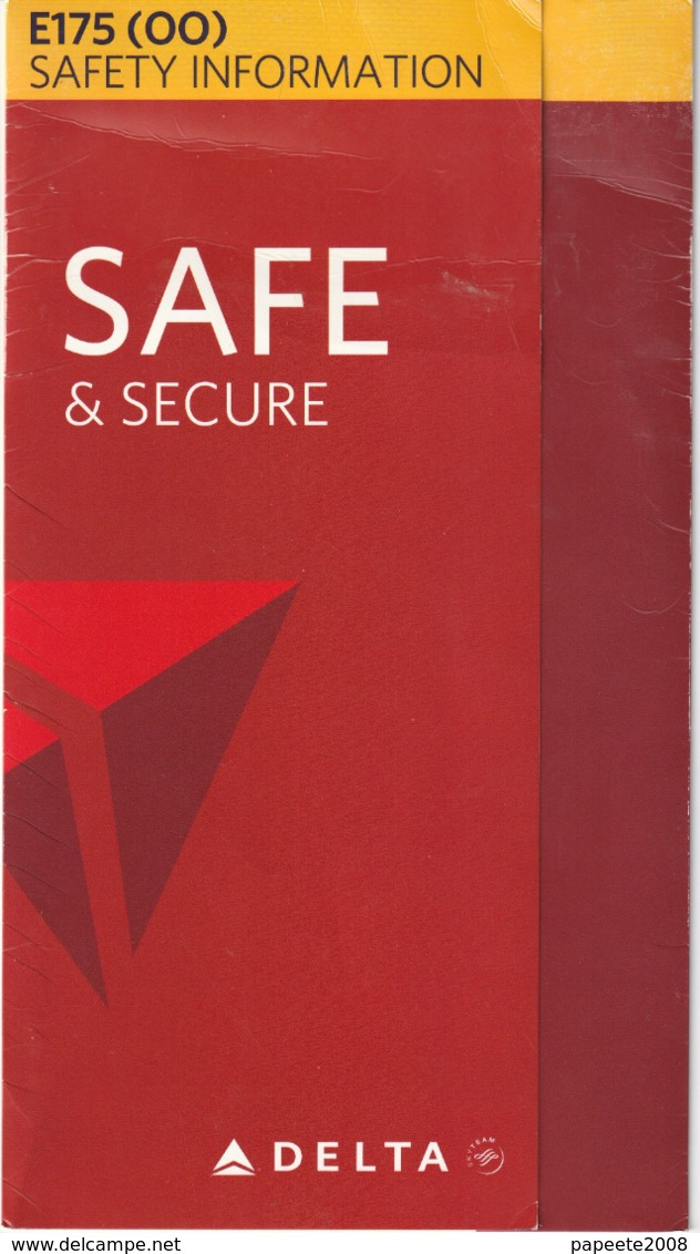 Delta Airline / E 175 (OO) - 05-2016 / Consignes De Sécurité / Safety Card (grand Format) - Safety Cards