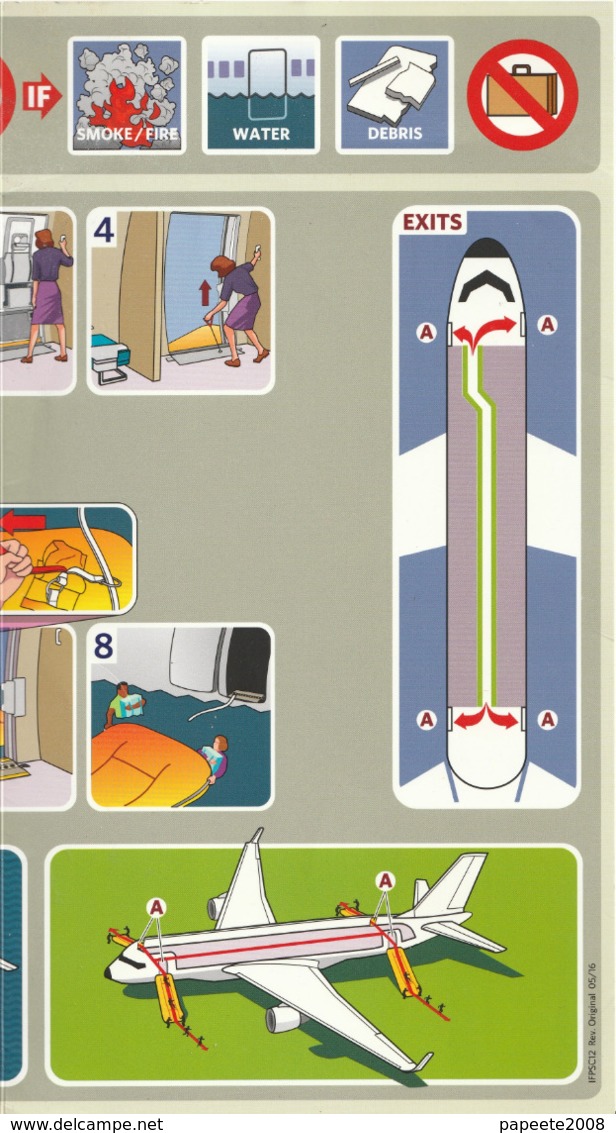 Delta Airline / E 175 (OO) - 05-2016 / Consignes De Sécurité / Safety Card (grand Format) - Safety Cards