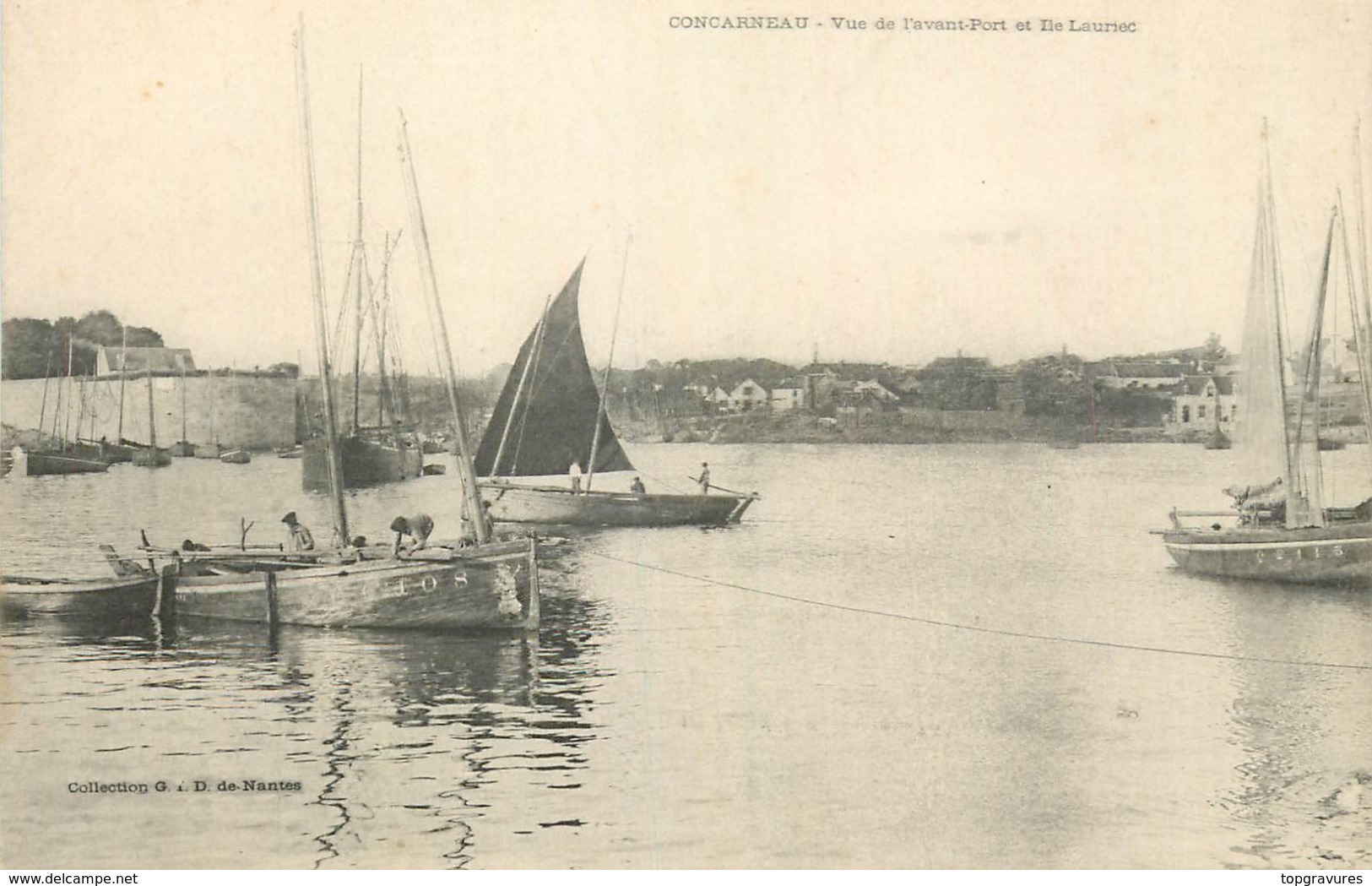 CONCARNEAU Vue De L'avant Port Et Ile Lauriec - Concarneau