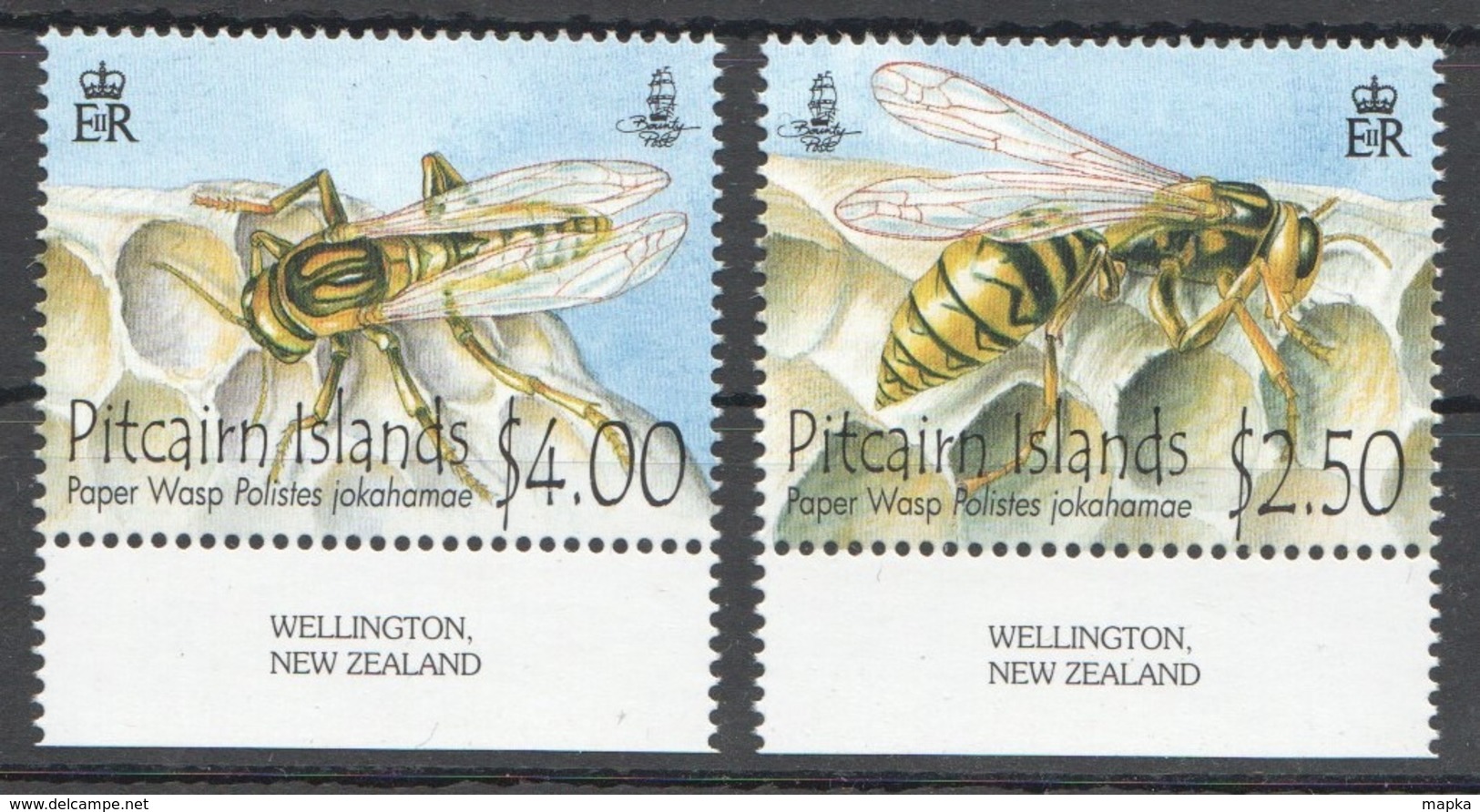 A818 PITCAIRN ISLANDS INSECTS PAPER WASP 1SET !!! MICHEL 12 EURO !!! MNH - Other & Unclassified