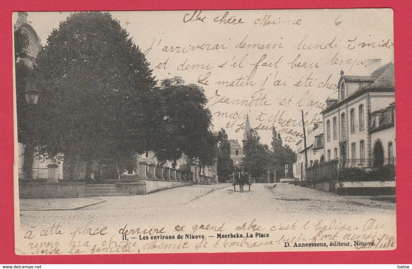 Meerbeke - De Plaats - 1908 ( Verso Zien ) - Ninove