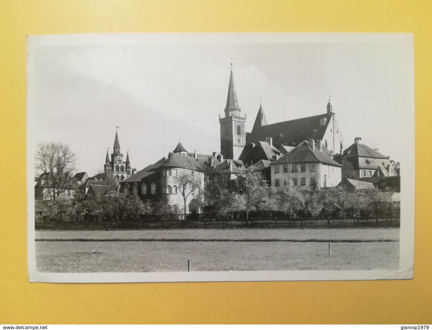 CARTOLINA POSTCARD GERMANIA DEUTSCHE 1950 ANSBACH BLICK ZUR JOHANNISKIRCHE OCCUPAZIONE ALLEATA  OBLITERE' POSTKARTEN - Altri & Non Classificati