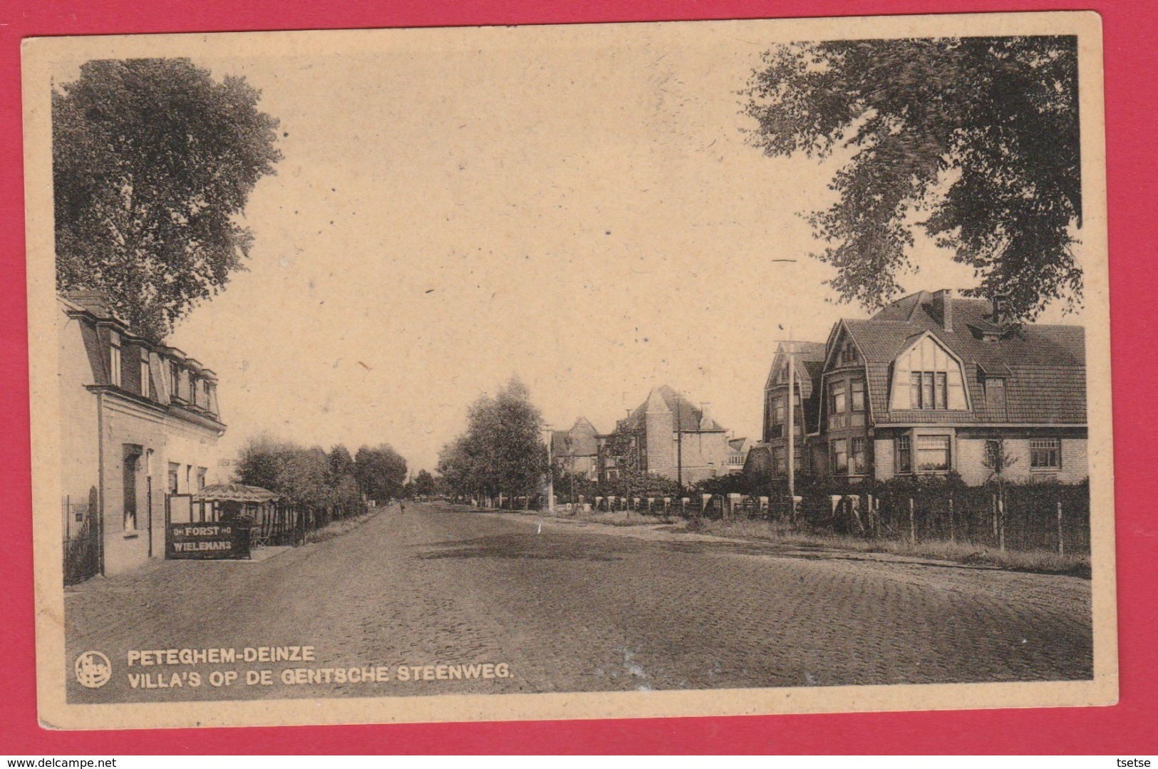 Petegem-aan-de-Leie - Villa's Op De Gentsche Steenweg ... Café Bieren Wielemans ( Verso Zien ) - Halle