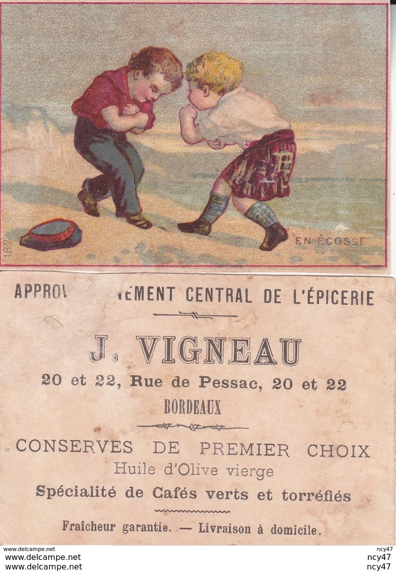 CHROMOS. Approvisionnement Central De L'épicerie. J. VIGNEAU (Bordeaux).  Boxe En Ecosse. ..D276 - Altri & Non Classificati