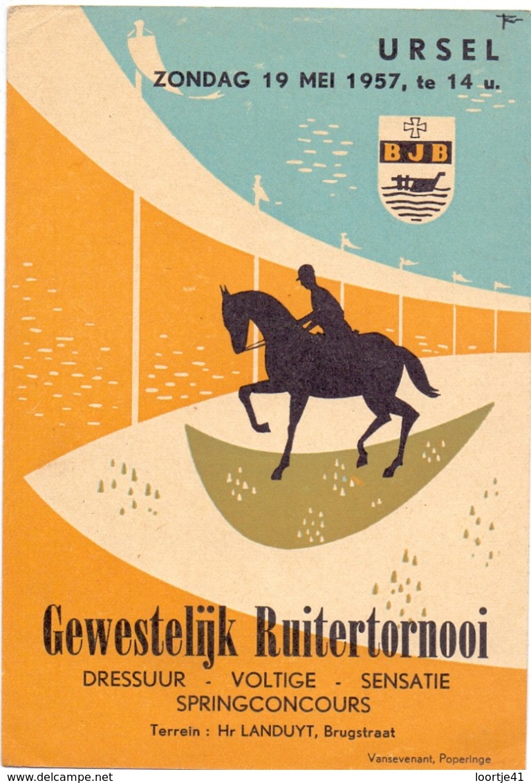 PK - Ursel Knesselare - Gewestelijk Ruitertornooi BJB - Ursel Terrein Hr. Landuyt - 1957 - Knesselare