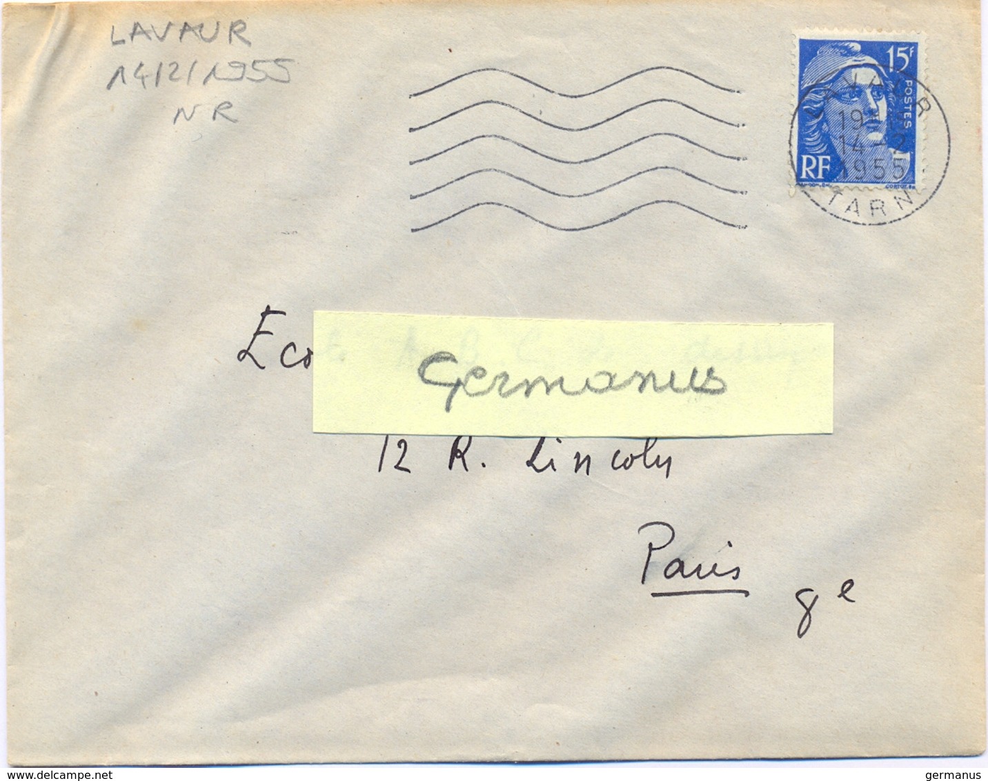 LAVAUR TARN OMec SECAP FG 5.L.O. M Du 14-2-1955 - Mechanical Postmarks (Advertisement)