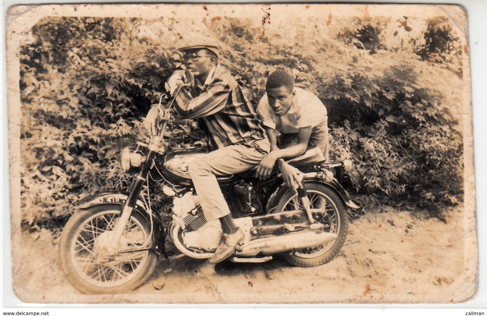 MOTO MOTORCYCLE HONDA - FOTO ORIGINALE AFRICA ANNI '60 - Autres & Non Classés