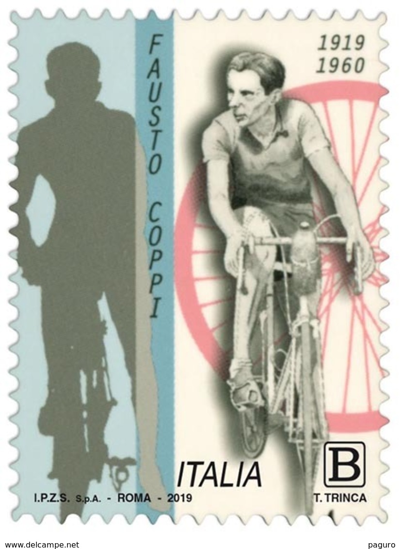 Italia Repubblica 2019 Fausto Coppi Euro 1,10 MNH** Integro - 2011-20:  Nuevos