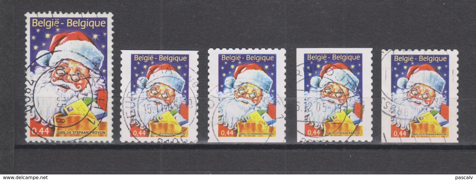 COB 3466 / 3467 Oblitération Centrale Père Noël - Used Stamps