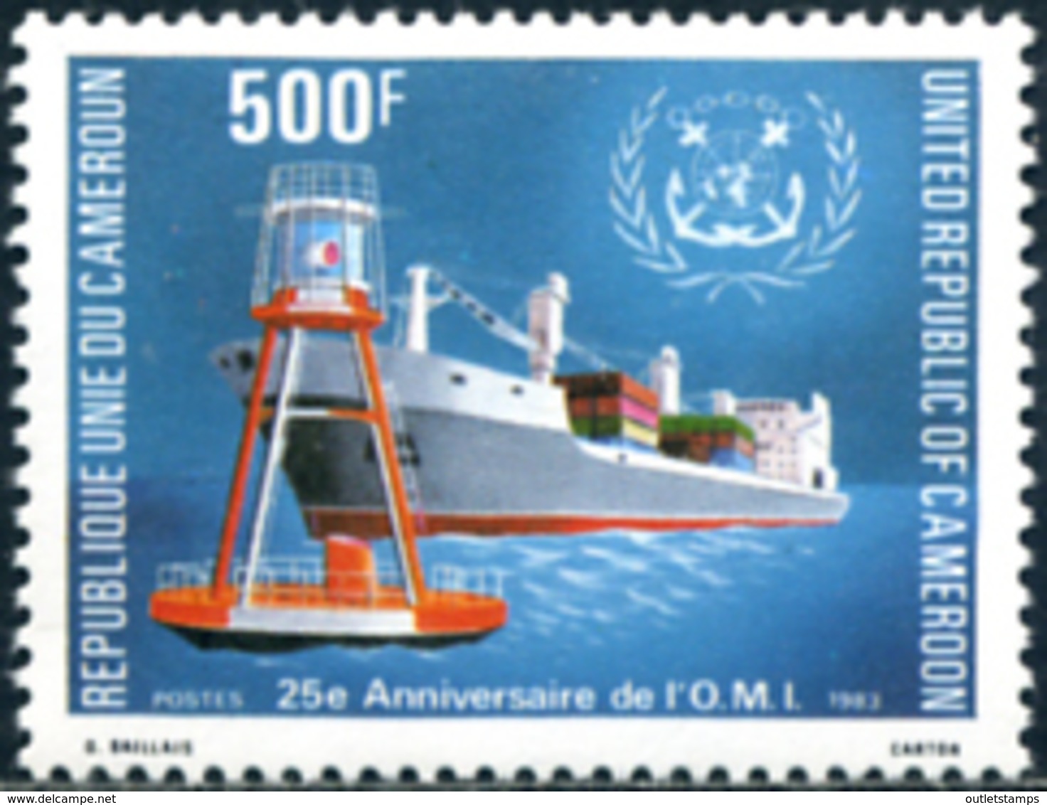 Ref. 255299 * NEW *  - CAMEROUN . 1983. 25TH ANNIVERSARY OF THE INTERNATIONAL MARITIME ORGANIZATION	. 25� ANIVERSARIO DE - Camerun (1960-...)