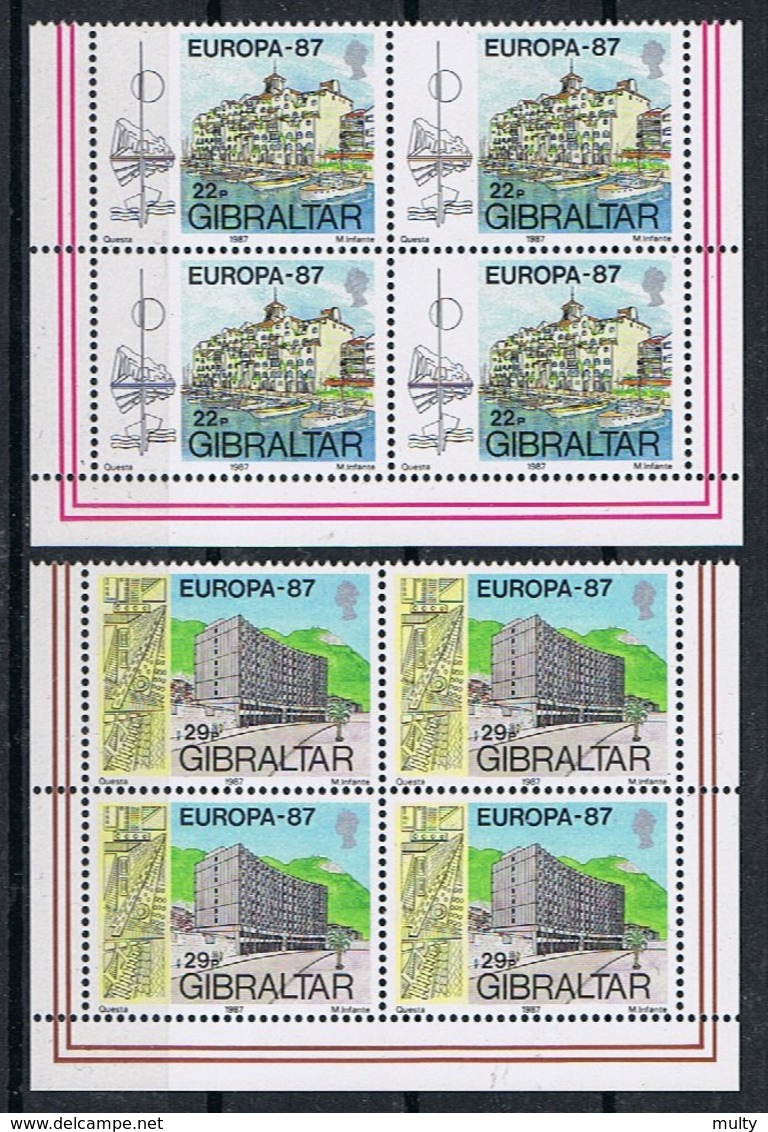 Gibraltar Y/T 530 / 531 (**) In Blok Van 4. - Gibraltar